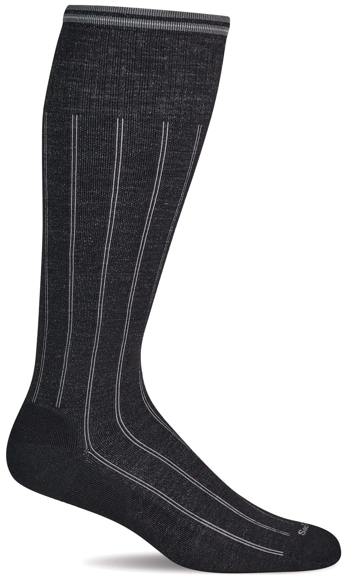Men's High Rise Rib | Moderate Graduated Compression Socks | Wide Calf Fit - Image 3