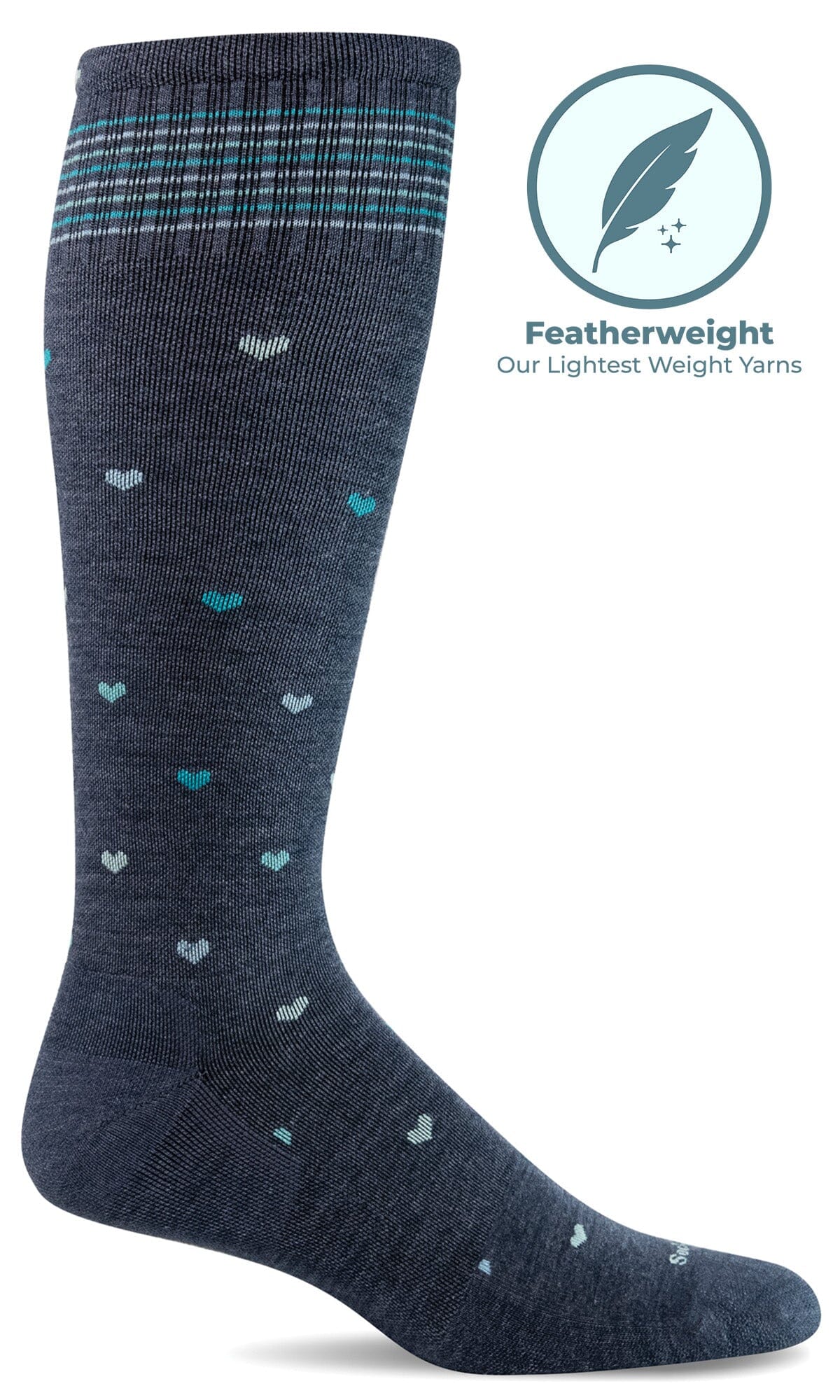 Women's Full Heart | Moderate Graduated Compression Socks | Wide Calf Fit - Image 4