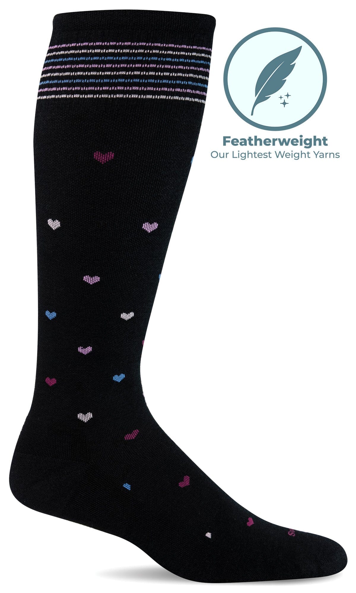 Women's Full Heart | Moderate Graduated Compression Socks | Wide Calf Fit - Image 5